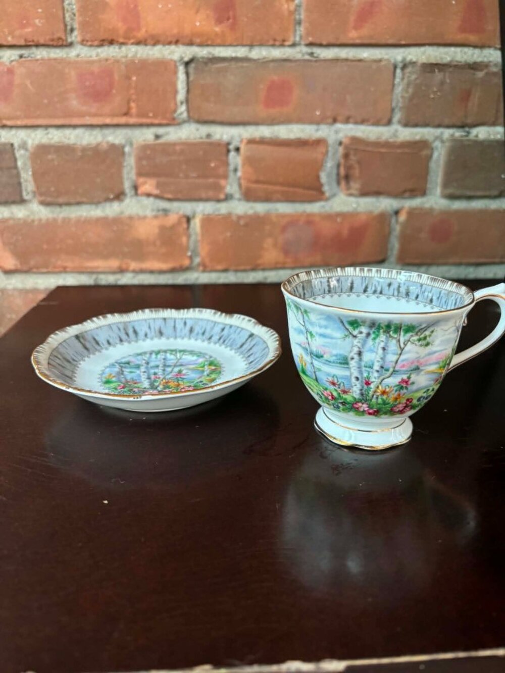 Vintage Royal Albert "Silver Birch" Teacup & Saucer - Picture 4 of 6